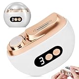 Elektrischer Nagelknipser, 3 in 1 Elektrische Nagelfeile, Nagelschneider Elektrisch mit LED, 3 Gesch-Ultraleise, Automatischer Nagelknipser für Baby Kinder Erwachsene Senioren (Weiß)(A)