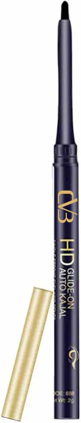 C62 HD Glide On Auto Kajal | Smudge-Proof, Waterproof Long-Lasting Eye Pencil | Intense Black Retractable Kajal Eyeliner Tray Pack