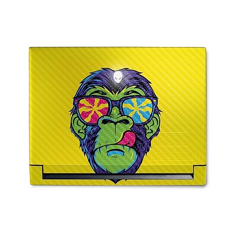 Image of MightySkins Carbon Fiber Skin Compatible with Alienware M18 R1 (2023) Full Wrap Kit - Hypno Chimp | Protective, Durable Textured Carbon Fiber Finish | Easy to Apply & Change Styles | Made in The USA