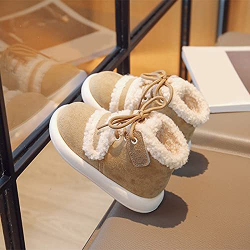 Botas infantis de inverno modernas para meninos e meninas botas de cano baixo com cadarço e cano alt