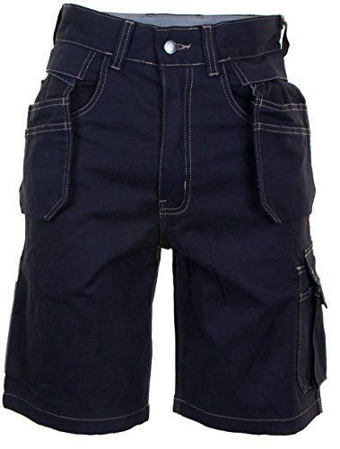 Click Grantham Multipocket Cargo Work Shorts Navy Blue Holster Pockets 42