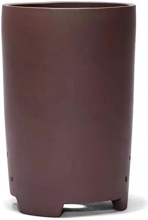 Miniatura 3 de Maceta de bonsái de arena morada hecha a mano de tubo de tiro alto maceta simple retro transpirable para orquídeas