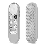 Silicone Sleeve Compatible with Chromecast 2020 TV Voice Remote Control Silicone Protective Cover Remote Control Anti-Lost Case TV Accessories (Gray) -  Pomflo