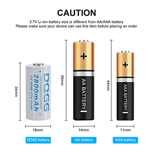 1￵6￵3￵4￵0 Rechargeable Battery 2800Mah 3.7V Cr123A L￵I￵T￵H￵I￵U￵M Battery Button Top 4 Pack Battery For Flashlights Toys #TOP2