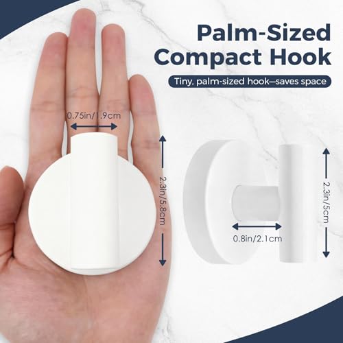 Image of Heavy Duty Suction Cup Hooks for Glass Window,Tile,Mirror,Removable Shower Hooks for Inside Shower,Metal Towel Hooks for Bathroom,4 Pack(White)