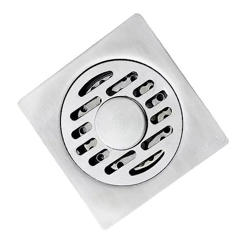 SHINEOFI Drenaje de Piso de Acero Inoxidable Drenaje del colador drenar colador de Drenaje desagüe del baño desagüe de Ducha Cuadrado Filtro de Drenaje de baño Silver