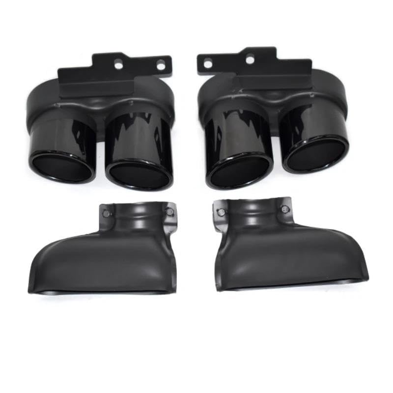 Tuyau d'échappement noir pour Audi A7 C8 look S6 S7 finition inox premium