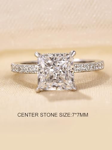 2.0CT Elegant Princess Cut Engagement Ring, S925 Silver AAAAA Grade CZ Promise Ring for Women2