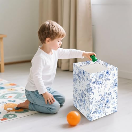 Canecas de basura desechables Whaline azul floral 4 unidades miniatura 5