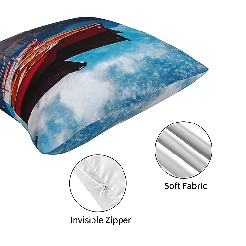 Housse de coussin lac 40x40 cm BAFAFA douce pour deco salon
