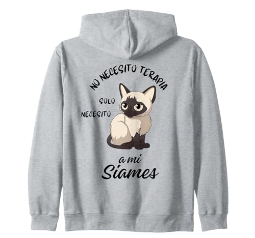 Regalo Personalizado Gato Siames Divertido Mujer Chica Sudadera con Capucha Regalo Personalizado Gato Siames Divertido Mujer Chica Sudadera con Capucha