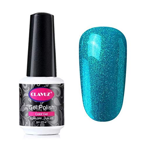 Clavuz UV LED Nagellack UV Gel Nail Polish für Nails Art Peel Off Nagellack UV farbgel für gelnägel 8ML - Blau016