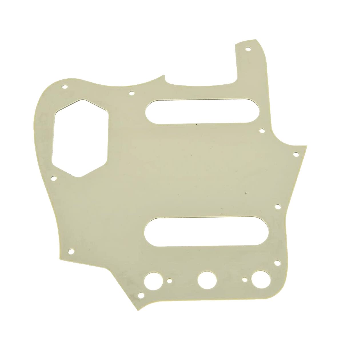 Dopro Vintage Jaguar Gitara Pickguard JAG płytka do zdrapywania pasuje do amerykańskiego błotnika Jaguar starzany biały 3-warstwowy