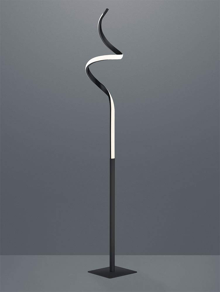 Reality Leuchten, lampada da terra LED Course, R42051132, in metallo, con LED da 11 Watt, dimmer switch, nero opaco