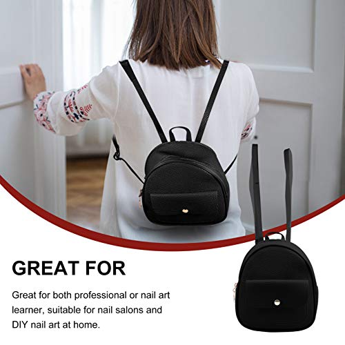 KESYOO Pu Couro Pequena Mochila Chique Feminina Mochila Casual Mochila Zíper Mini Bolsa de Ombro Bol