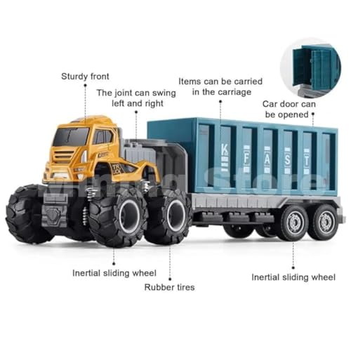 Image of Logistic Transport Truck 1:43 Metal Toys Alloy Diecast Truck Set Toy, Diecast Miniature Car Model Best Birthday Gift for Kids[Multicolor = Sent Any 1 Truck]