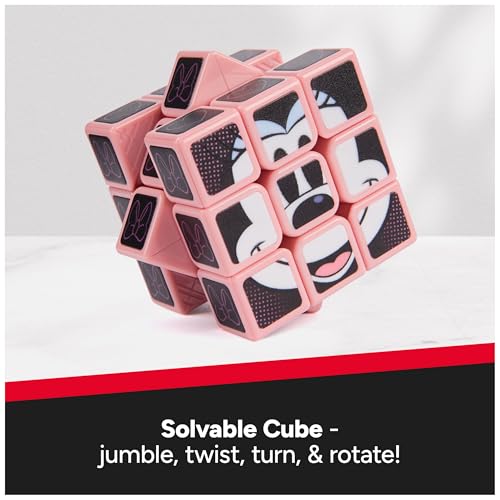 Image of Rubik's Cube Minnie Mouse Cuber, Disney Collectible & Desk Decor, Problem-Solving Brain Teaser, Color-Matching Disney Puzzle, Fidget Toy & Sensory Puzzle for Adults, Teens & Kids, for Ages 8 & Up