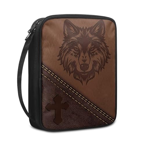 Yexignaon Cross Wolf Bible Cover