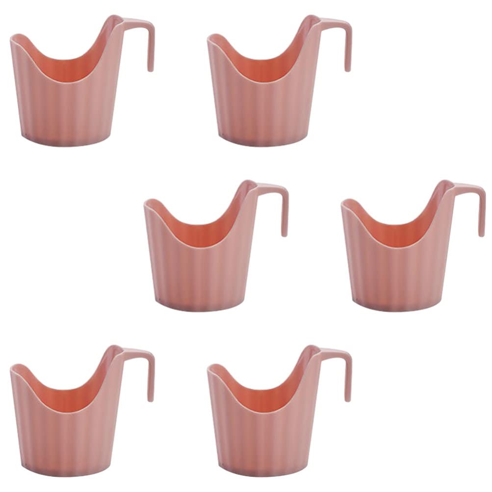 Zerodeko Paper Coffee Cups Paper Coffee Cups 6pcs Anti-spill Cup Holder Drink Coaster with Handle Multifunctional Drink Holder for Water Cups Water Bottles Portable Cup Portable Cup