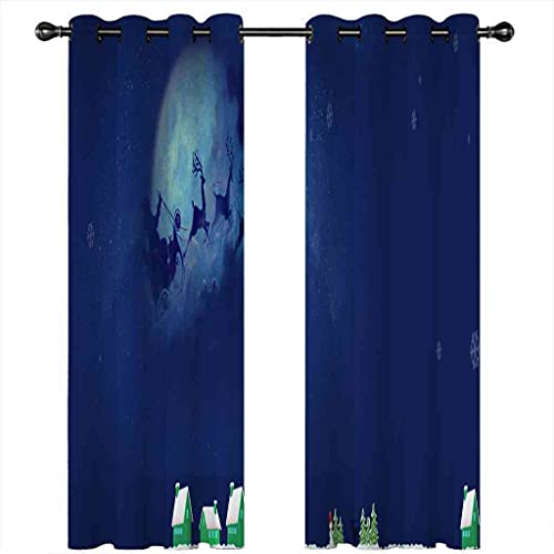 Rideaux 100% polyester à oeillets bleu 3D haut de gamme - 5