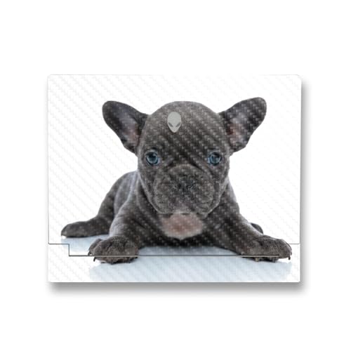 Image of MightySkins Carbon Fiber Skin Compatible With Alienware X14 R2 (2023) Full Wrap Kit - French Bulldog | Protective Durable Textured Carbon Fiber Finish | Easy To Apply & Change Styles | Made in the USA