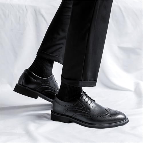 Leather Lace Up Oxford Shoes for Men Comfortable Fit Ideal for Business Wear and Formal Events4