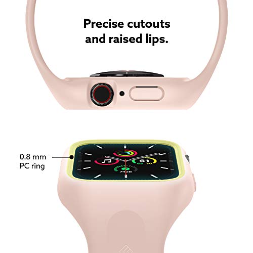 Image of CASEOLOGY Nano Pop Band with Cover Case Compatible with Apple Watch Series 6 /SE /5 /4 44mm - Peach Pink