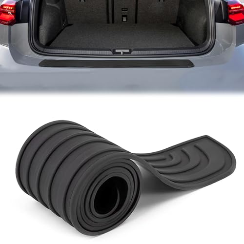 mizikuu Protezione Paraurti Posteriore Auto, 90x7cm Protezione in Gomma per Paraurti Auto Antigraffi Resistente All'Usura Protettore del Bagagliaio in Gomma per Auto, SUV