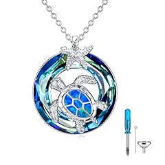 21-Blue- Urn Necklace