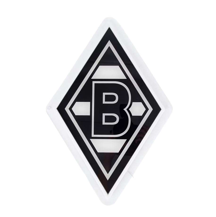 Borussia Mönchengladbach Acryl LED Raute – Offizielle BMG Leuchtdeko mit LED-Beleuchtung – Fußball Fanartikel für Wohnzimmer, Büro & Fanraum