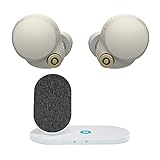Sony WF-1000XM4 True Wireless Noise Canceling in-Ear Headphones (Silver) with Kratos Power Dual Pad...
