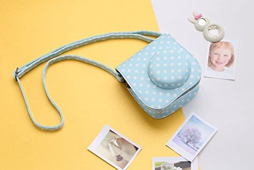 Katia Camera Case for Fujifilm Instax Mini 9 Instant Camera - Cobalt Blue, Also for Fujifilm INSTAX Mini 8 Instant Camera (Blue Dots), with a Film Pocket