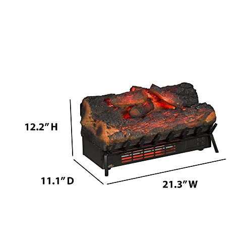 Image of duraflame Electric Log Set 1,000 Sq Ft Heater, Faux Logs Insert with Infrared Flames for Existing Fireplaces, Remote Control Included