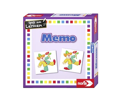 noris Memo – beliebtes Merkspiel für Kinder ab 3 Jahren – klassisches Mitbringspiel für unterwegs – fördert Konzentration und Gedächtnis – Memory für Kinder Jungen Mädchen Vorschule