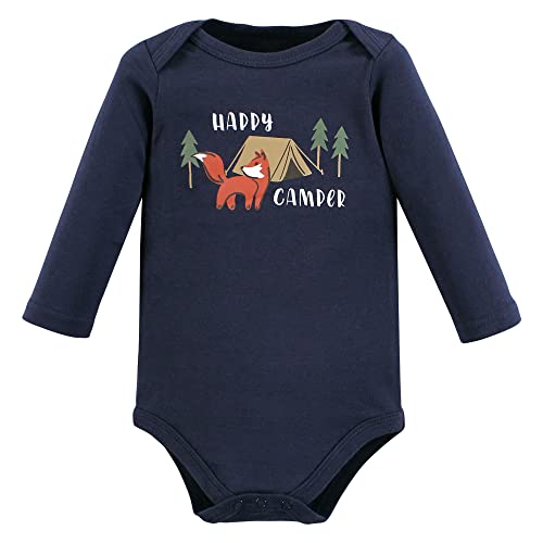Image of Hudson Baby baby-boys Cotton Long-sleeve Bodysuits 5-pack