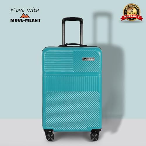 Image of Move-Meant VoyageWare Medium Check-in Suitcase 66 Cm 8 Wheels Number Lock Poly Carbonate S.Green Trolley Bag for Men & Women | 360 Degree Wheeling System Luggage | Trolley Bags for Travel
