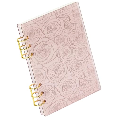 Classeur budgétaire A5 en acrylique avec anneaux dorés rechargeables pour une gestion claire