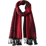 Ciormis Women pashmina Shawl Rave, Warm Winter Scarves Shawl Wraps for Evening Dresses(US-Burgundy)