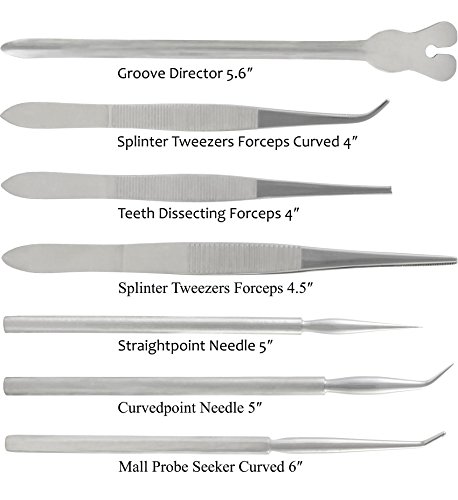 22Pcs Advanced Dissection Kit For Medical Biology & Veterinary Students- Anatomy Lab Botany Animal Frog Etc Dissecting Kit. Premium Stainless Steel Scalpel Knife Handle-11 Blades #TOP2