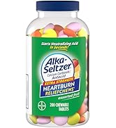 Alka-Seltzer Extra Strength Heartburn Relief Chews, Assorted Fruit Antacid Tablets for Acid Indig...