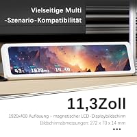 THERMALRIGHT Trofeo Vision 11.3 LCD Weiß 11,3-Zoll Magnet IPS-Display, 1920x400 Auflösung, Magnetisch an Die Oberfläche des Chassis Angezogen, DIY-Bild-/Videoanzeige, Weiß – Ansicht 2