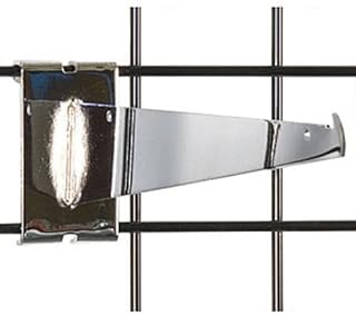 Count of 25 New Retails Chrome Finished Gridwall Shelf Bracket 12 Inch