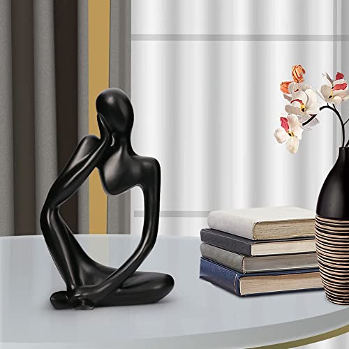 Thinker Statue Accents Home Decor, Thinker Sculptures Office Decor Modern Abstract Decoration on Shelf Table Desk for Living Room Office Bedroom