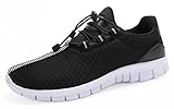 Juan Men's Running Shoes Fashion Breathable Sneakers Mesh Soft Sole Casual Athletic Lightweight (10US/44EU,MEN, Black)