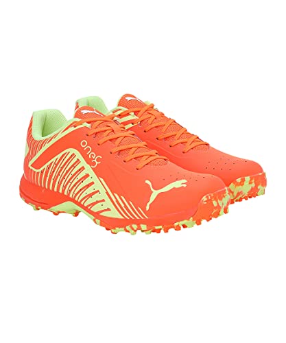 Puma Men 22 FH Rubber Cricket Shoe Ultra Orange-Fast Yellow - Image 6