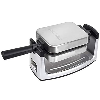 Syntrox Germany Digitales Edelstahl rotierendes Waffeleisen mit herausnehmbaren Backplatten – Bild 7