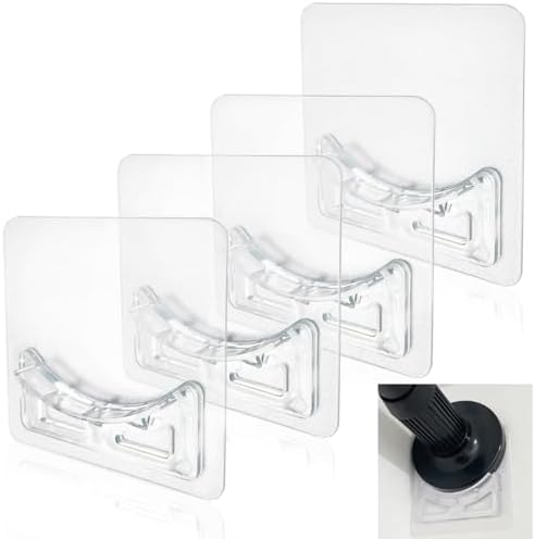 Amazon.com: Venupple Spring Tension Rod Holder, 4 Packs Transparent ...