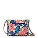 Sakroots Camden Small Crossbody in Cotton Uncoated Canvas, Royal Flower Power