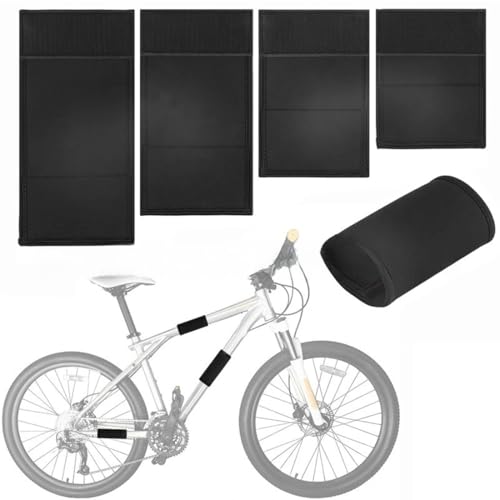 OHREN Protezione per Telaio della Bicicletta, 4 pezzi, per il trasporto su portabici, telai in carbonio, dai graffi, MTB, Bici, Accessori per biciclette, Sistema di fissaggio (Varie dimensioni)