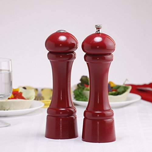 Chef Specialties 8 Inch Windsor Pepper Mill And Salt Shaker Set - Candy Apple Red #TOP1